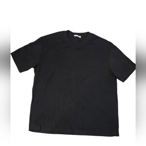Zara Black T-Shirt with Branded Neck Tag